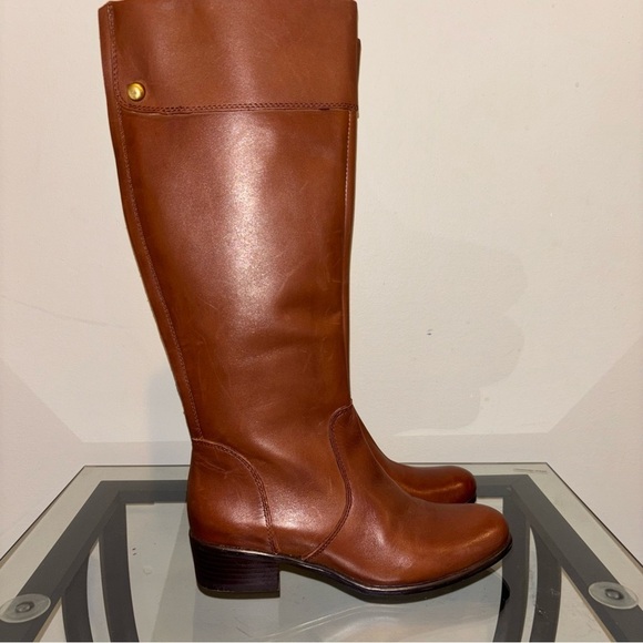 🔥SALE Banana Republic Rich Brown Leather Tall Shaft Boots 6 - Picture 3 of 10